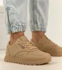 Beżowe sneakersy casualowe na platformie Élise